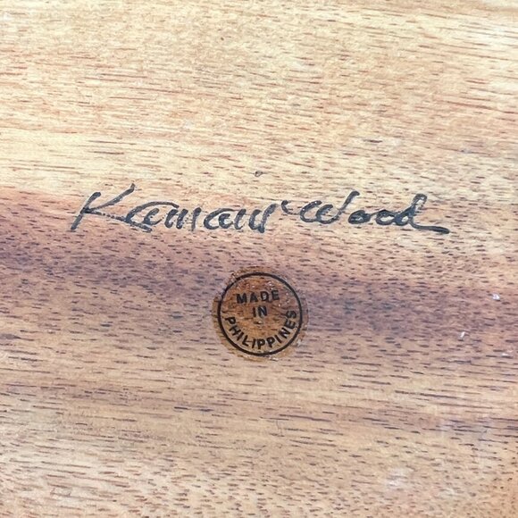 Vintage 1960s Suar Wood (Monkey Pod Wood) Hand Carved Scalloped Bowl - Picture 5 of 5